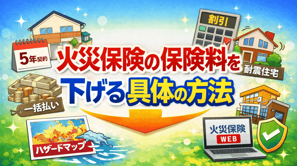 火災保険の保険料を下げる具体的方法