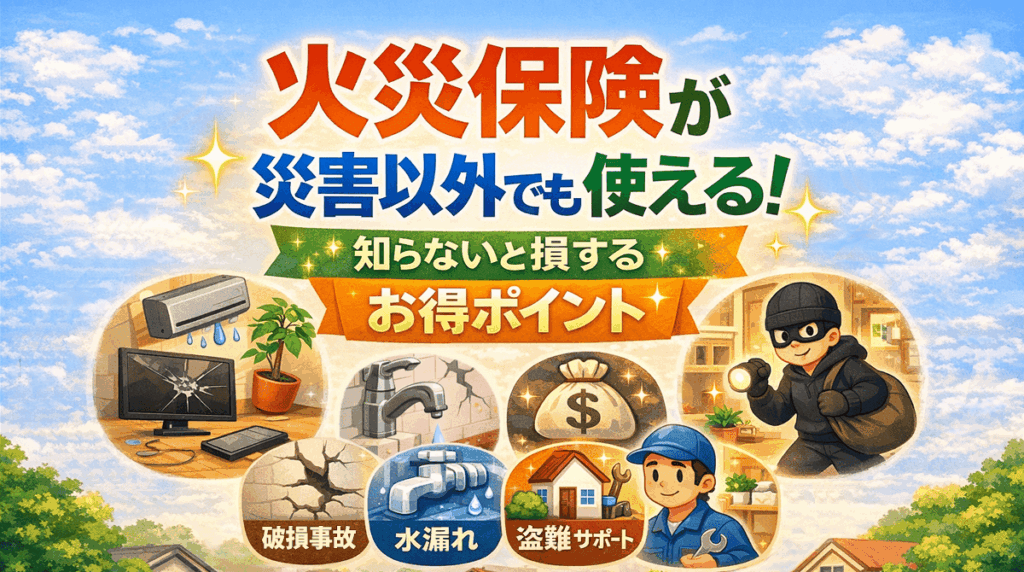 火災保険が災害以外で活用できる「お得ポイント」とは？